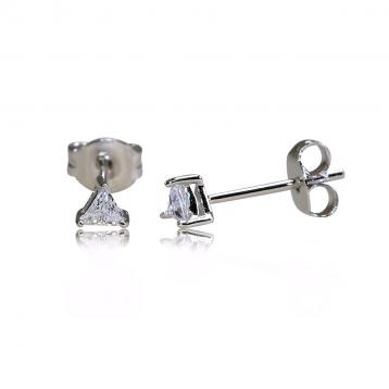 925 Silver 3.0mm Cubic Zirconia Earring