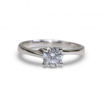 925 Silver 5.5mm Cubic Zirconia Ring