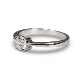 925 Silver 5.0mm Cubic Zirconia Ring