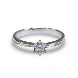 925 Silver 3.5mm Cubic Zirconia Ring